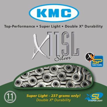 Цепь KMC X11SL, 11 скоростей, 114 links, серебристый, BXSL11N4