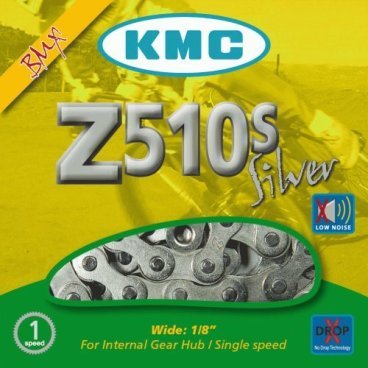 Цепь KMC Z510, 1 скорость, 1/8", 112 links, серебристый, BXZ51S12