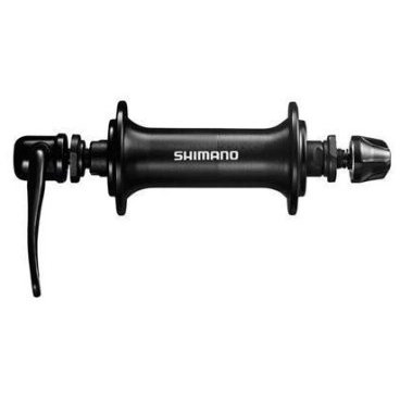 Фото Велосипедная втулка Shimano TX500, передняя, 32 отверстий, v-brake, гайки, чёрный, EHBTX500EL