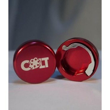 Фото Заглушки руля Colt Lock, пара, красный, HY-ALC-105-3