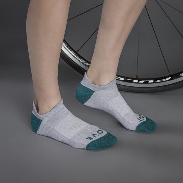 Велоноски женские GripGrab Classic Sock No Show, безшовные, сетчатые зоны, серый, 3011S03