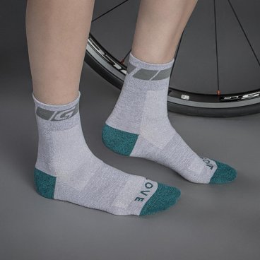 Велоноски женские GripGrab Classic Sock Regular Cut, поддержка стопы, сетчатые зоны, серый, 3012S03