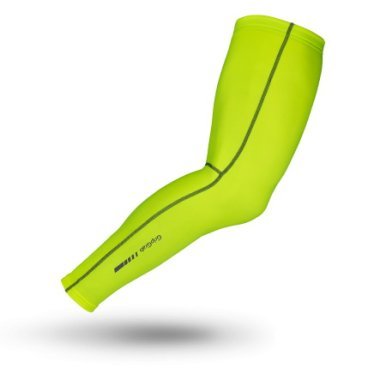 Утеплитель велосипедный для ног GripGrab Leg Warmers Hi-Vis, быстросохнущие, ветрозащита, желтый