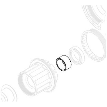 Кольцо проставочное на ось Stans NoTubes между барабаном и корпусом 3.30SS, 9.6мм, ZH0047