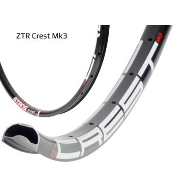 Обод велосипедный 24" Stans NoTubes ZTR Crest MK3 24H черный, наклейка белый/красный 485C, RTCT40007