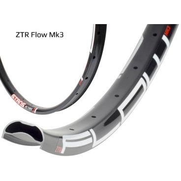 Обод велосипедный 27.5" Stans NoTubes ZTR Flow MK3, 32H, черный, наклейка белый/красный 485C, RTFT70003