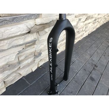 Вилка велосипедная ALEXBIKES AERO, карбон, чёрный матовый цвет, длина от короны до оси 483 мм, fork aero