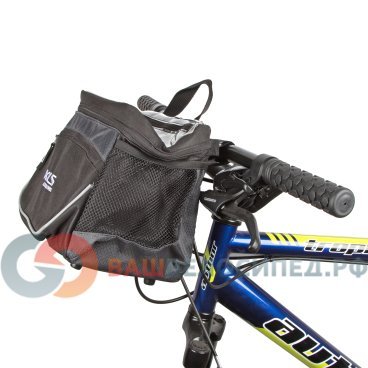 Сумка на руль велосипедная KELLYS ORBIT, объем 7л, окошко для карты, молнии YKK, крепление на липучк, Handlebar bag ORBI