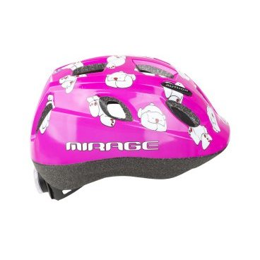 Шлем детский AUTHOR Mirage 161Pnk Bear INMOLD, светодиодный фонарь, розовый, 48-54см, 8-9089980