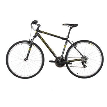 Гибридный велосипед KELLYS CLIFF 10, колёса 28", рама: Al 6061, 21 скорость, черно-жёлтый