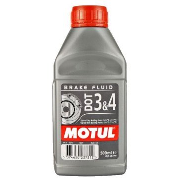 Жидкость тормозная Motul Dot 3/4 Brake Fluid, для тормозов, 0.5 литр, 102718