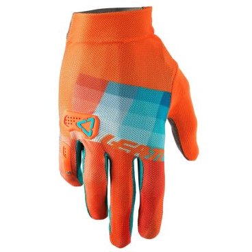 Велоперчатки Leatt DBX 2.0 X-Flow Glove, оранжево-синие, 2018, 6018100112