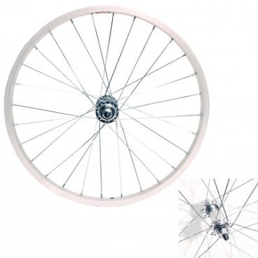 Колесо велосипедное VELOOLIMP, 24", переднее, обод одинарный, алюминий, втулка стальная, на гайках, ZVK00022