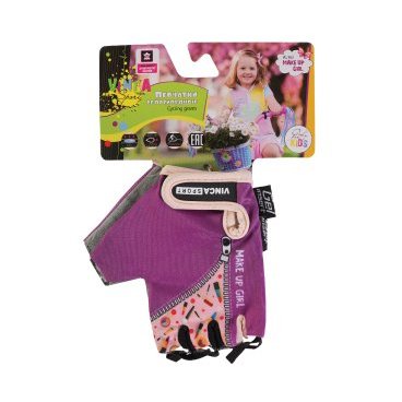 Велоперчатки детские Vinca Sport VG 963 Make up girl, розовые