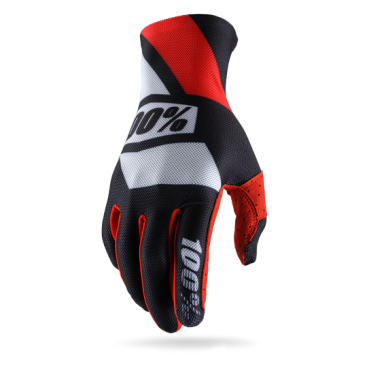 Велоперчатки 100% Celium Glove, черно-красный, 2017, 10005-013-12