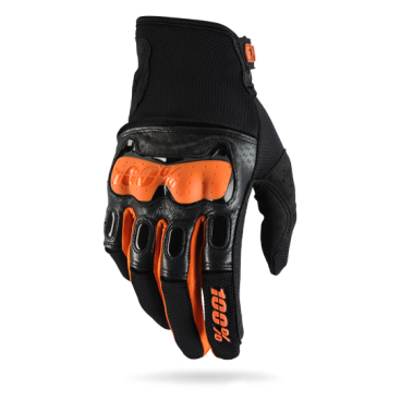 Велоперчатки 100% Derestricted Glove, черно-оранжевый, 2017, 10007-054-12
