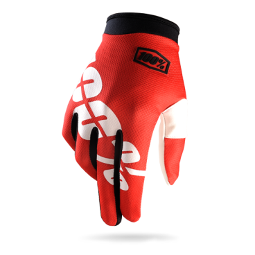 Велоперчатки 100% ITrack Glove, красный, 2017, 10002-003-12