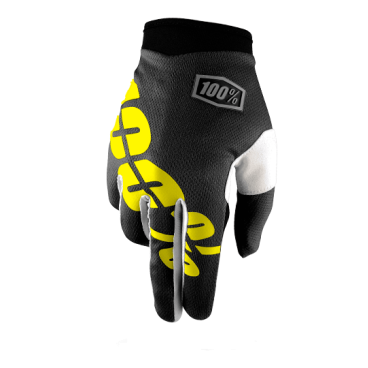 Велоперчатки 100% ITrack Glove, черно-желтый, 2017, 10002-014-11