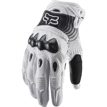 Велоперчатки Fox Bomber Glove, бело-черные, 2018, 03009-058-L