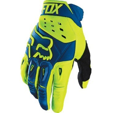 Фото Велоперчатки Fox Pawtector Race Glove, сине-желтые, 2016