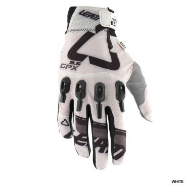 Велоперчатки Leatt GPX 3.5 X-Flow Glove, белые, 2016, 6016000483