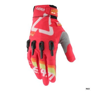 Велоперчатки Leatt GPX 3.5 X-Flow Glove, красные, 2016, 6016000444