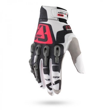 Велоперчатки Leatt GPX 4.5 Lite Glove, бело-красно-черные, 2016, 6016000523