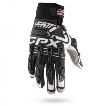 Велоперчатки Leatt GPX 5.5 Windblock Glove, черно-белые, 2016, 6016000763