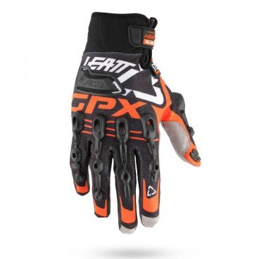Велоперчатки Leatt GPX 5.5 Windblock Glove, черно-оранжевые, 2016, 6016000703