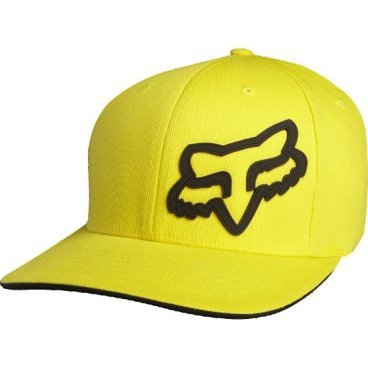 Велобейсболка подростковая Fox Boys Signature Flexfit Hat, желтый, 68138-005-OS