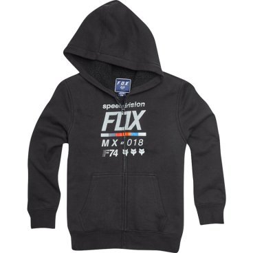 Толстовка подростковая Fox Youth Draftr Sherpa Zip Fleece, черный 2018