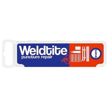 Аптечка WELDTITE , с монтировками, 6 суперзаплаток D:25мм, заплатка для покрышки 94х24мм, шкурка, клей, 1029