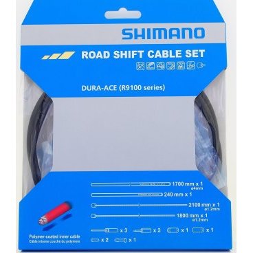 Трос+оплетка переключателя SHIMANO Dura-Ace, R9100, тр:1.2X2100мм/1800мм, Y0BM98010