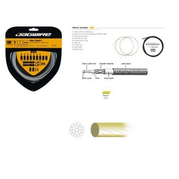 Комплект тросов переключения JAGWIRE Pro Shift Kit с рубашкой, заглушками, крючками, PCK507