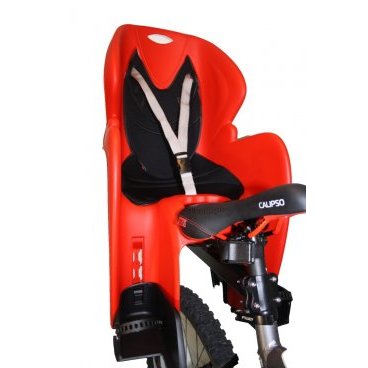 Фото Детское велокресло Vinca Sport SE, на багажник красное с черной накладкой, до 22 кг, Италия