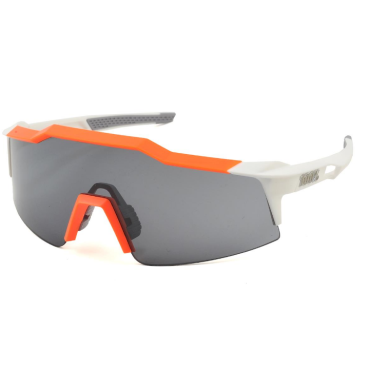 Очки велосипедные 100% Speedcraft SL White Neon Orange / Smoke Lens, 61002-006-57
