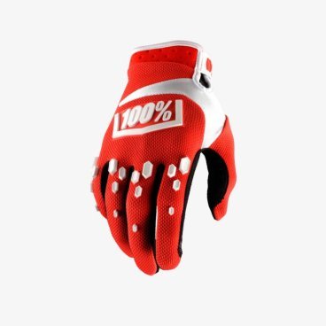 Велоперчатки 100% Airmatic Glove, красно-белый, 2018, 10004-087-12