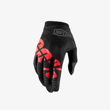 Велоперчатки подростковые 100% ITrack Youth Glove, черный, 2018, 10002-061-04