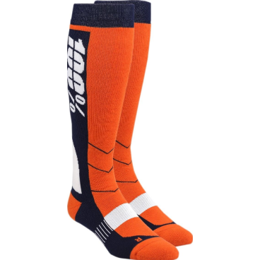 Носки 100% Hi-Side Performance Moto Socks, оранжевый, 2018, 24008-006-18