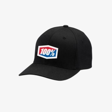 Бейсболка 100% Classic Hat Flexfit, черный, 2018, 20037-001