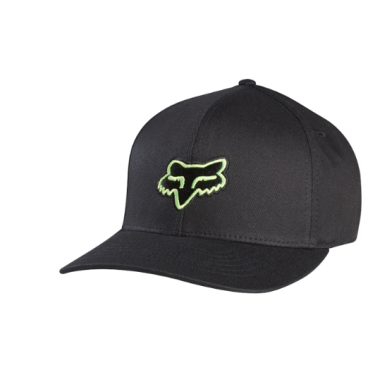Бейсболка подростковая Fox Youth Legacy Flexfit Hat, черно-зеленый, 58231-151-OS