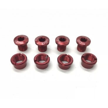 Набор бонок A2Z 1x-Ring, материал алюминий 7075-T6, в комплекте 4 штуки, красный, CB-4X1-3