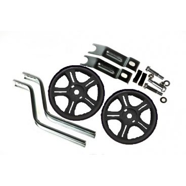 Приставные колеса Vinca Sport, стойки сталь на 12-20, пластик, черные, HRS 12-20 black