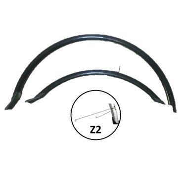 Крылья велосипедные комплект, Vinca Sport, 26, ширина 60мм, удлиненные, черные, HN 12 (26”) black