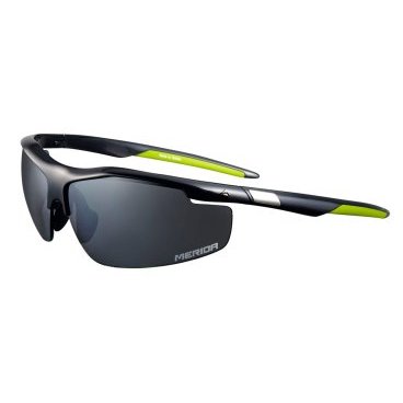 Очки велосипедные, Merida Sport Edition Sunglasses Shiny blackGreen 2313001066, сменные линзы.