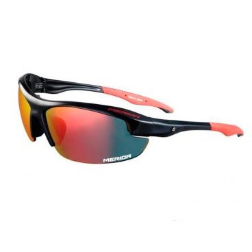 Очки велосипедные, Merida Sport Edition Sunglasses Shiny blackRed 2313001088, сменные линзы.