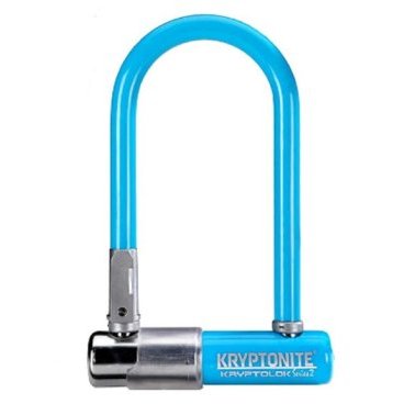 Велосипедный замок Kryptonite Kryptolok Mini-7 FlexFrame-U bracket, U-lock, на ключ, 82 х 170 мм, синий, 720018001560