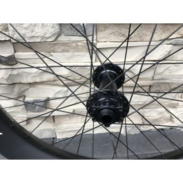 Велосипедние карбоновые колеса ALEXBIKES в сборе, ширина обода 90 мм, + втулки(26-90-black)