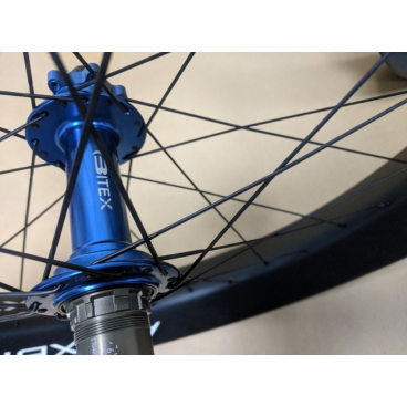 Велосипедные карбоновые колеса ALEXBIKES в сборе, ширина обода 90 мм, + втулки(26-90-blue)