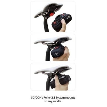 Велосумка подседельная Scicon Elan 210 черная + шестигранный ключ/монтажки, SB026140515